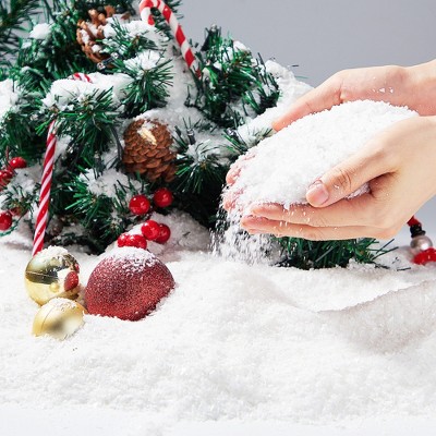 JOYFY 12 Oz Artificial Snow, 320g Plastic Fake Snowflakes for Christmas Tree Decoration Holiday Decor and Winter Displays