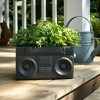 Retro Boombox Planter Pots For Home Decor - Stylish Trendy Pots For Plants Or A Unique Eye-Catching Plant Stand Indoor - 7", Gray - 2 of 4