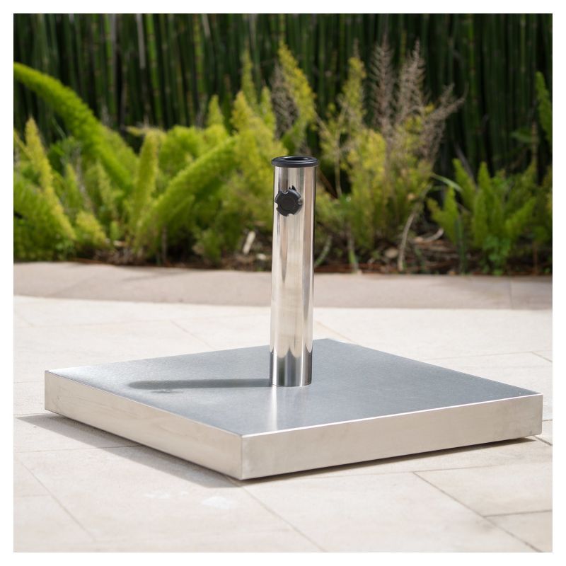 Norco 66lbs Square Stainless Steel Umbrella Base - Steel - Christopher Knight Home, 5 of 7