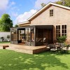 Mondawe 12x14 ft. Wall Mounted All-Season Permanent Outdoor Patio Gazebo Sunroom with Side Door and Detachable Windows - 2 of 4