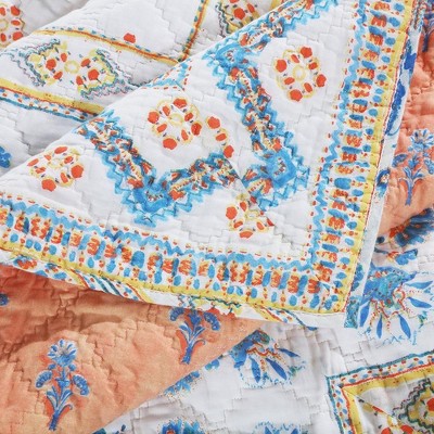Aleena Ivory Reversible King Microfiber Quilt Set