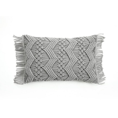 Black hotsell macrame pillow