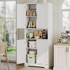 Coucheta 70'' Kitchen Pantry Freestanding Storage Cabinet with 4 Doors and Adjustable Shelves, Cupboard for Dining Room - 2 of 4