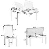 6 Piece Dining Table Set for 6, Farmhouse Kitchen Table Set With Flip-up Storage Bins, Kitchen Breakfast Table Set for Dining Room Kitchen - 4 of 4