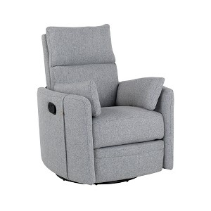 Yinvani Grey Linen Baby Nursing Chair with Two Removable Cushions - 1 of 4