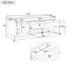 ACEPANO 42.5 in. W Storage Bench with 2 Drawers and 2 Cabinets for Living Room and Entryway-Antique Navy - 4 of 4