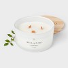 3-Wick Glass Wooden Wick Jar Candle - Threshold™ - 3 of 3