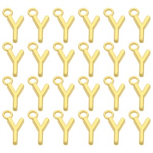 Unique Bargains Metal Bulk Elegant DIY Crafts Jewelry Making Initial Pendants 50 Pcs - 1 of 4