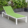 LeisureMod Marlin Patio Sling Chaise Lounge Chair in White Aluminum - 2 of 4