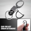 Unique Bargains Keychains Zinc Alloy Faux Leather 360 Degree Rotatable - 2 of 4