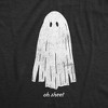 Womens Oh Sheet T Shirt Funny Scary Halloween Party Ghost Bedsheet Joke Tee For Ladies - Crazy Dog Women's T Shirt - image 2 of 4