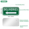 Unique Bargains Aluminum Deliveries Sign with Lift Arrow White on Green - 2 of 4