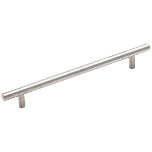 Amerock Bar Pulls 7-9/16 inch (192mm) Center-to-Center Sterling Nickel Cabinet Pull - 1 of 4