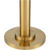 Possini Euro Design Modern Torchiere Floor Lamp 70" Tall Warm Antique Gold Metal Glass Shade for Living Room Reading Bedroom Office Uplight - 4 of 4