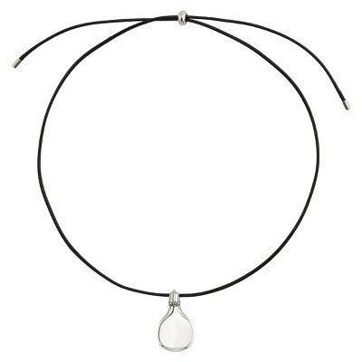 Slate by Rebl Gourd Shape Pendant Necklace  Stainless Steel