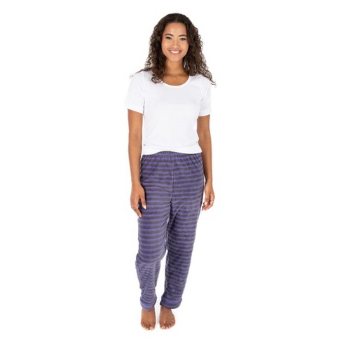 Women's Fleece Wide Leg Lounge Pajama Pants - Colsie™ Black Xl : Target