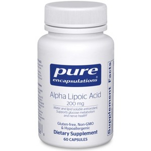 Pure Encapsulations Alpha Lipoic Acid 200 mg - Liver & Antioxidant Support* - for Nerve Health & Carb Metabolism - Vegan & Non-GMO - 1 of 4