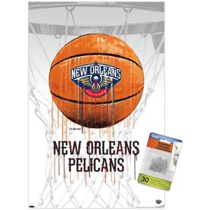 Trends International NBA New Orleans Pelicans - Drip Basketball 21 Unframed Wall Poster Prints - 1 of 4