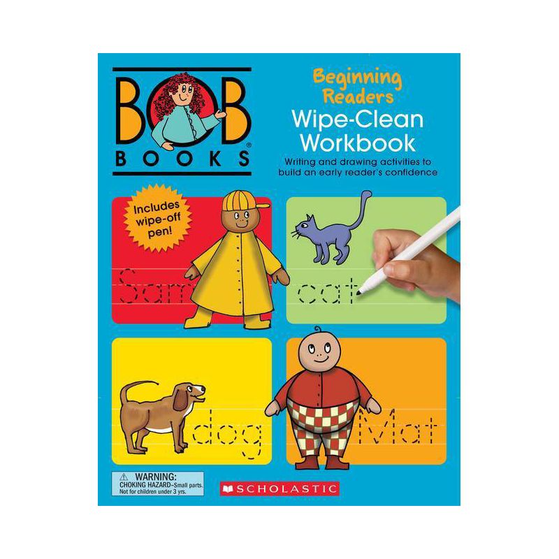 Bob Books - Wipe-Clean Workbook: Beginning Readers Phonics, Ages 4 and Up, Kindergarten (Stage 1: Starting to Read) - by  Lynn Maslen Kertell, 1 of 2