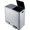 Heim Concept Stainless Steel 60L Stainless Steel Dual Compartment Trash Can - Matt Silver - 3 of 4