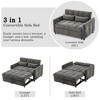 NicBex 52.8 Inch Tufted Loveseat Sofa Pull-out Sofa Bed with Adjustable Backrest,3 USB Ports and 2 Pillows for Living Room,Apartment - 4 of 4