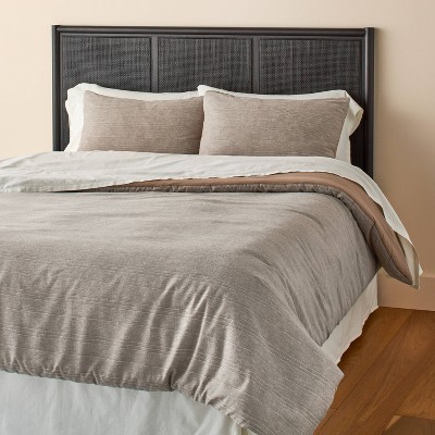 3pc Heathered Stripe Duvet Cover Bedding Set Brown - Hearth & Hand™ With  Magnolia : Target