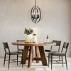 Rennnsan Isomere 15"W 4-Light Geometric Mid-Century Modern Dimmable Chandelier in Black - 4 of 4