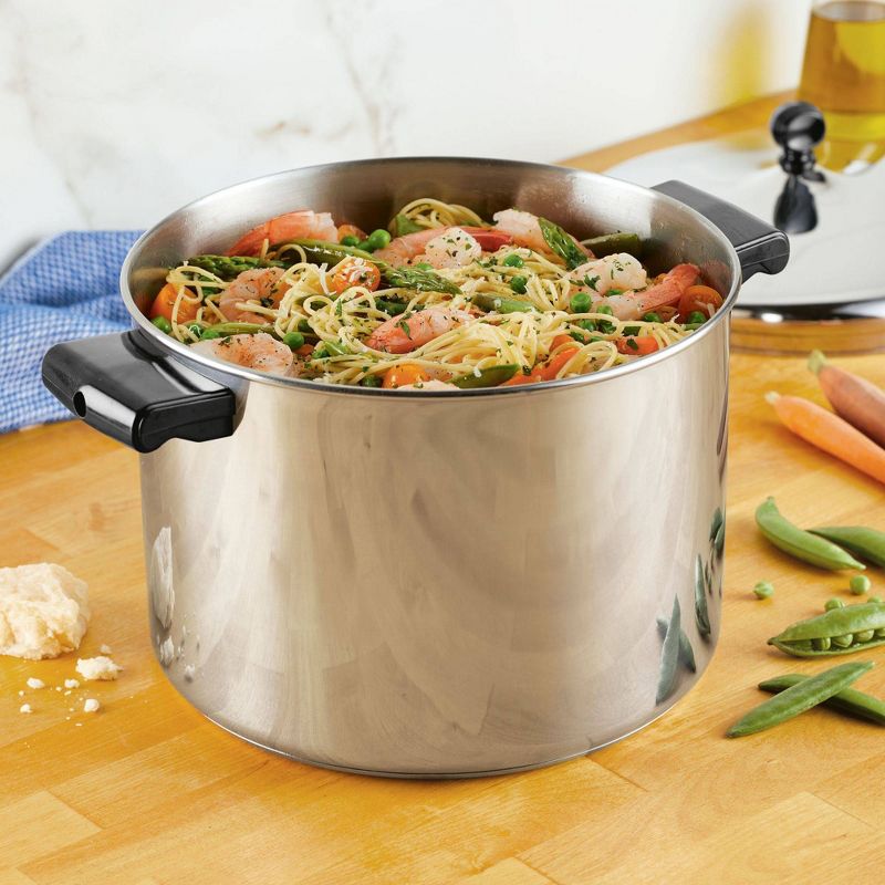 Farberware Classic Series 8qt Stainless Steel Stockpot with Lid Silver, 2 of 10
