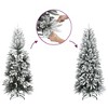 vidaXL Modern Artificial Christmas Tree in White - Snow Flocked - Reusable - with Lifelike PE Tips, Robust Metal Stand and Wood-Imitation Pole - 4 of 4
