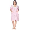 Casual Nights Women's Zipper Front House Dress Short Sleeves Seersucker Woven Housecoat Duster Lounger - 2 of 4