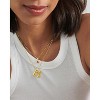 Bubble Initial Necklace 14K Gold Silver Plated Chunky Balloon Jewelry - 2 of 4