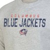 NHL Columbus Blue Jackets Men's Long Sleeve Ash Gray Crew Neck Fleece Hooded Sweatshirt - 3 of 3