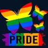 Adult Design By Humans Rainbow Butterflies Rainbow Pride By dnlribeiro88 T-Shirt - 2 of 2