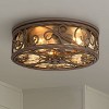 John Timberland Casa Seville Rustic Farmhouse Flush Mount Outdoor Ceiling Light Fixture Dark Walnut 4 1/2" Champagne Water Glass for Post Exterior - 2 of 4