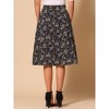 Allegra K Women's Chiffon Summer Vintage Floral Print A-Line Midi Skirts - 4 of 4