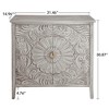 VYNXARIA Light Grey 2-Door Cabinet - American Style Storage for Bedroom, Living Room, and Study - 3 of 4