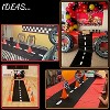 38 Pcs Set Includes 12 Traffic Cones, 24 Checkered Flags, and Racetrack Floor Runner for Birthday Party and Racing Theme Decoration by 4E's Novelty - 4 of 4