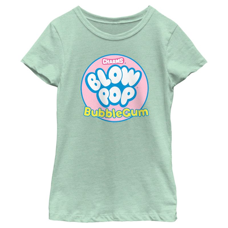 Girl's Blow Pop Bubble Gum Logo T-Shirt, 1 of 5