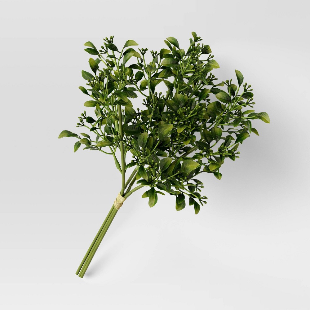 Photos - Other interior and decor Mini Boxwood Stem Bundle Green - Threshold™