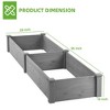 Okak Square 48x48x10 Inch Raised Garden Bed Wooden Planter Box for Outdoor Use, No Tools Required for Assembly - 3 of 4
