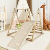Costway 4-in-1 Indoor Jungle Gym with Baby Swing, Climber, Ladder and Resting Platform Natural/Yellow - 2 of 4