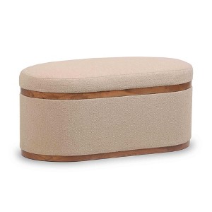 Olivier Boucle Oval Storage Ottoman - 1 of 4