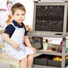 Costway 3 in 1 Double-Sided Wooden Kid's Art Easel Whiteboard - 2 of 4