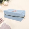 Unique Bargains Corduroy Rectangular Letter Makeup Bag Sky Blue 1 Pc - 3 of 4