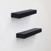 FONTOI 18.11" Floating Shelves, Wall Mounted Shelves for Bathroom, Living Room, Kitchen, Hanging Shelf for Books/Decor, Black, 3.94"*1.57"*18.11" - 4 of 4