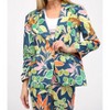 Women's Tropical Print Satin Blazer - Fate by LFD - 3 of 4