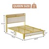 Queen Size Bed Frame with Storage Headboard and Charging Station, Metal Platform Bed Frame with LED Lights - 2 of 4