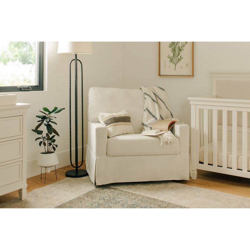 Namesake Crawford Chair and a Half Pillowback Swivel Glider - Performance Cream Eco-Weave, 5 of 7