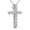 Pompeii3 1.25Ct Diamond Cross 14k Gold 18" Necklace 1" Tall Lab Created - 4 of 4