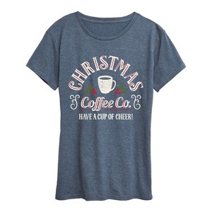 Women's - Instant Message - Christmas Coffee Co Short Sleeve Graphic T-Shirt - 1 of 4